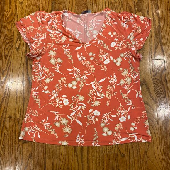 Tahari Floral‎ Print Blouse XL - Picture 1 of 7